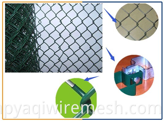 Recinzione di collegamento a catena zincato a caldo in PVC